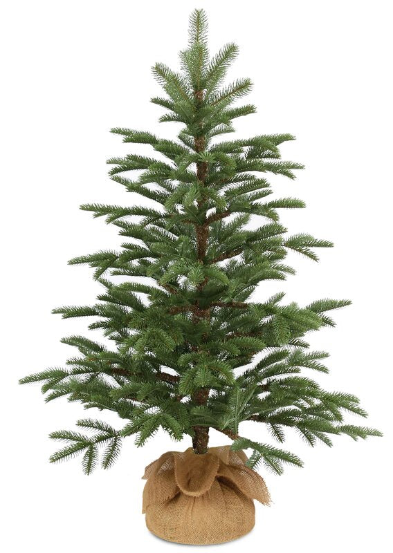 4 ft. Kingswood Fir Pencil Artificial Christmas Tree + ornaments CG1756