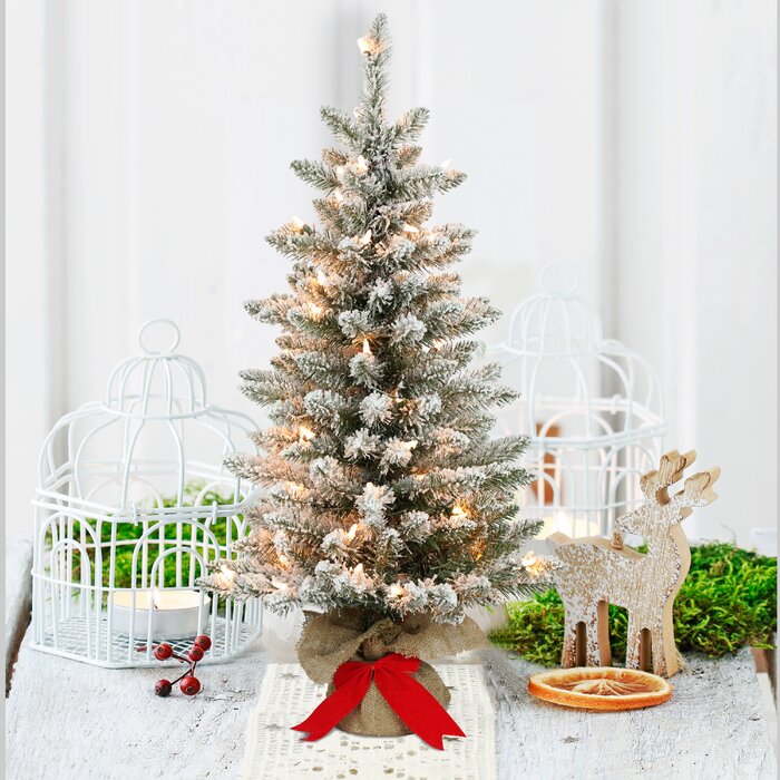 3' Lighted Artificial Fir Christmas Tree