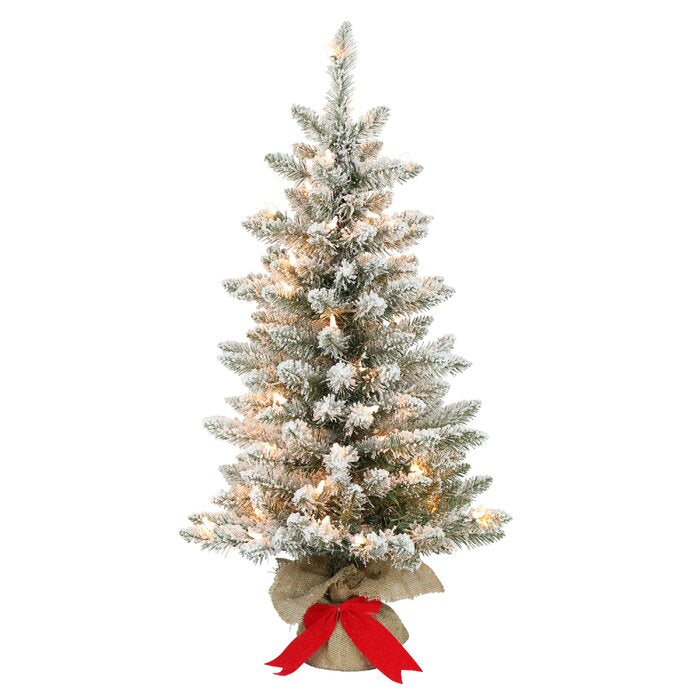 3' Lighted Artificial Fir Christmas Tree