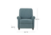 34 in. Width Big and Tall Caribbean Blue Polyester 3 Position Recliner