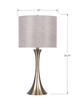 24.25 in. Gold Plated Table Lamps with Sparkly Golden Linen Shades (2-Pack)