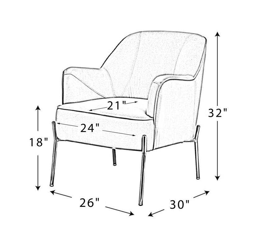 Nora Ivory Gold Legs Accent Chair Salvage & Co Indy