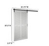 42 in. x 84 in. White Finished Composite Sliding Barn Door with Hardware Kit