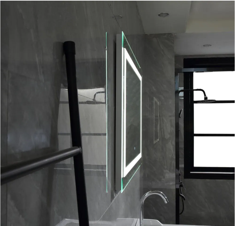 39 in. W x 28 in. H Frameless Rectangular LED Light Bathroom Vanity Mirror in Clear KB1223-A4-B1-P1