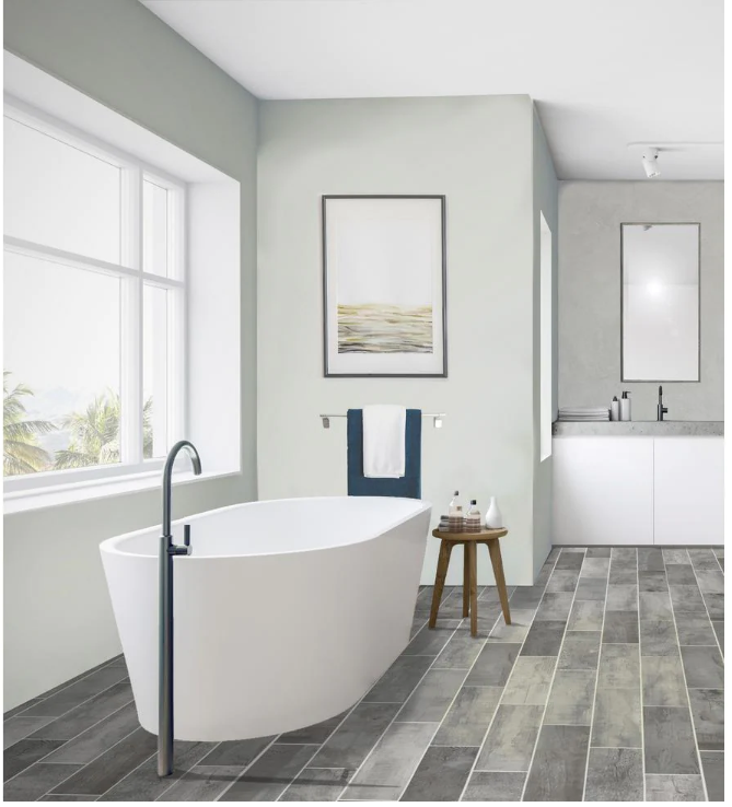 Wind River Grey 6 in. x 24 in. Porcelain Floor and Wall Tile (14 sq. ft./case) KBO282