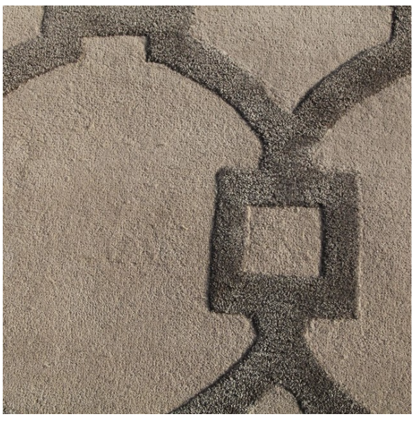 9.5' x 13.5' Gray Geometric  Hand Tufted Rectangular Area Throw Rug KRUG148