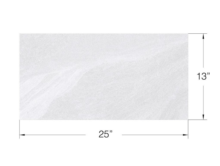 Austral White 13 in. x 25 in. Glazed Porcelain Floor and Wall Tile (10.76 sq. ft. / case) (12 cases) (12 boxes) KBO259