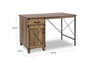 47 in. Rectangular Brown 1 Drawer Writing Desk with Solid Wood Material