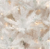 7.5 ft. Glittery White Artificial Fir Christmas Tree with Lights