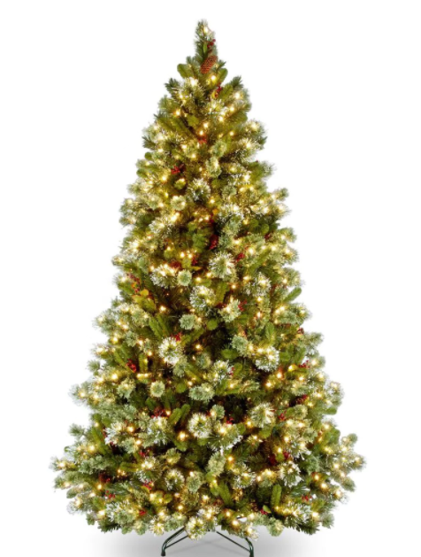 6.5 ft. Wintry Pine Medium Artificial Christmas Tree with Clear Lights