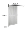 42 in. x 84 in. White Finished Composite Sliding Barn Door with Hardware Kit