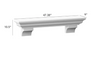 48 in. Traditional Pearl White Cap-Shelf Mantel