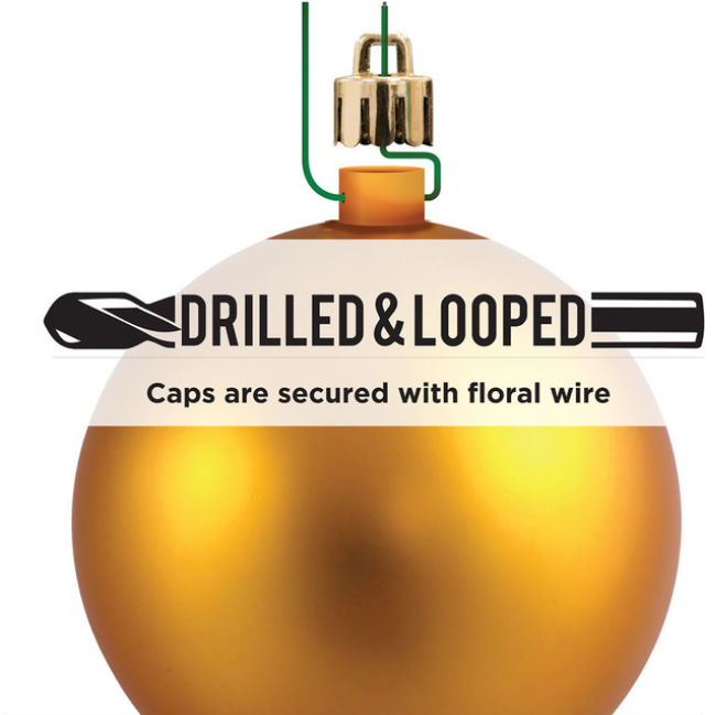 4" Gold Matte Ball Uv Drilled 6/Bag B73-KS233