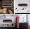 54 in. Stainless Steel Electric Fireplace with Wall Mount and Remote in Silver
