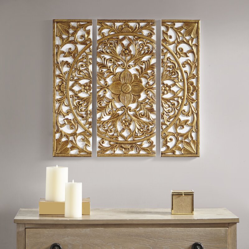 3 Piece 3D Medallion Wall Décor Set CA537