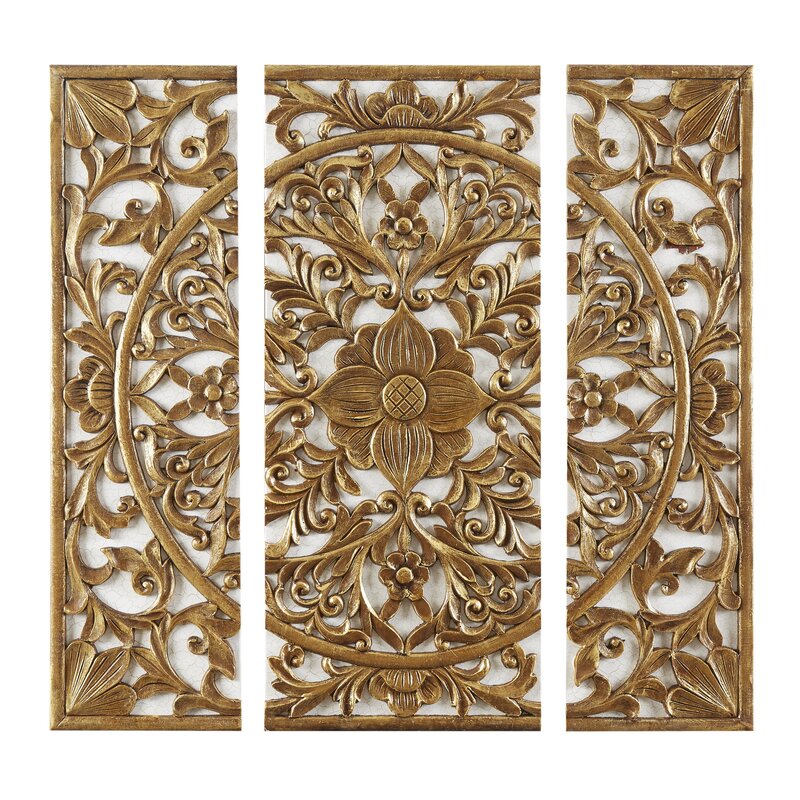 3 Piece 3D Medallion Wall Décor Set CA537