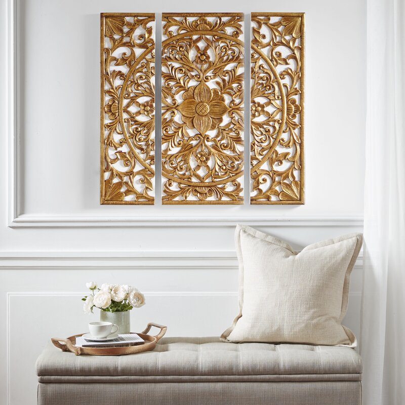3 Piece 3D Medallion Wall Décor Set CA537