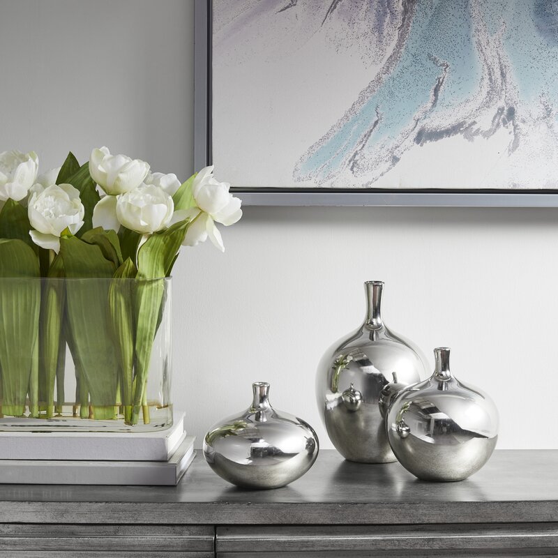 3 Piece Ansen Ceramic Table Vase Set