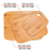 3 Piece Bamboo Cutting Board Set