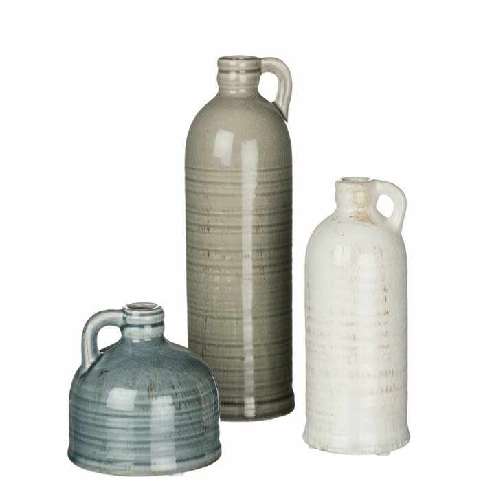 3 Piece Cabell Ceramic Table Vase Set