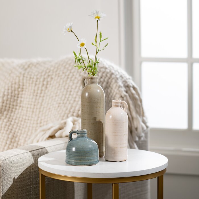 3 Piece Cabell Ceramic Table Vase Set