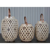 3 Piece Ceramic Tabletop Lantern Set
