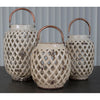 3 Piece Ceramic Tabletop Lantern Set