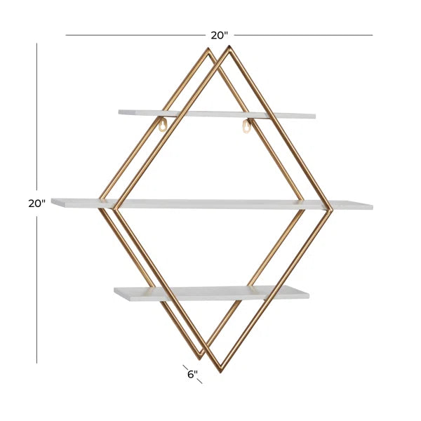 3 Piece Diamond Accent Shelf