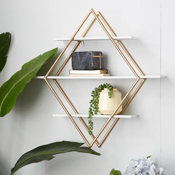 3 Piece Diamond Accent Shelf