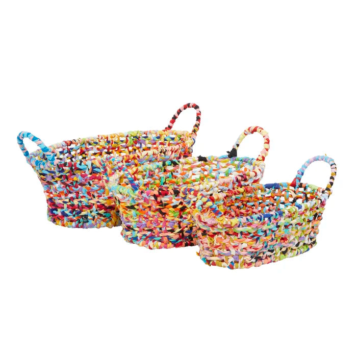 3 Piece Fabric Basket Set