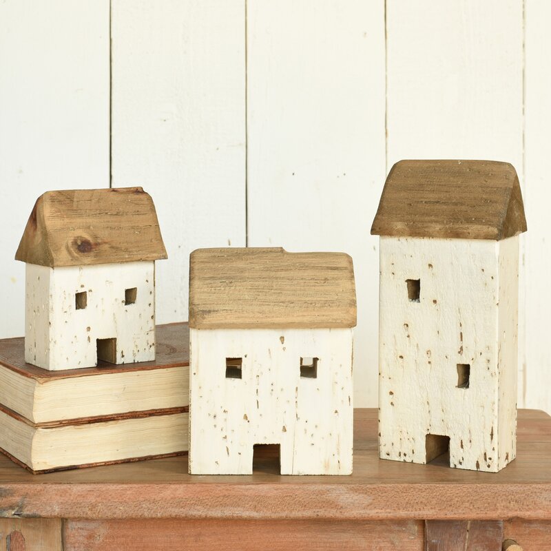 3 Piece Frausto Kelso Cottages Sculpture Set