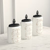 Load image into Gallery viewer, White Antique 3 Piece Kitchen Canister Set