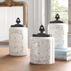Load image into Gallery viewer, White Antique 3 Piece Kitchen Canister Set