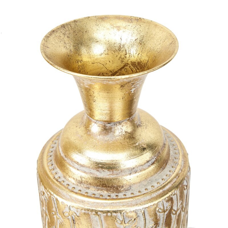 3 Piece Pesina Gold Wood Floor Vase Set (set of 3)  KB1221-A4-B1-P1