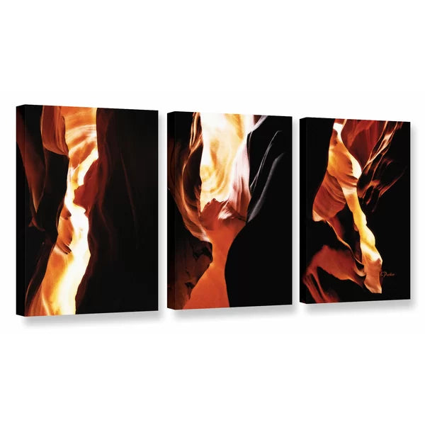36" H x 72" W x 2" D 3 Piece Photograph Set on Canvas