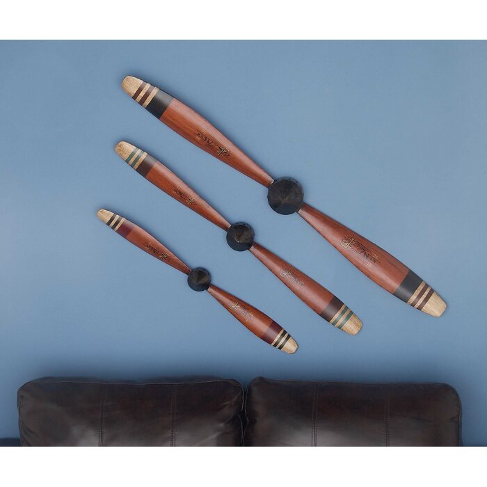 3 Piece Plane Propellers Wall Décor Set