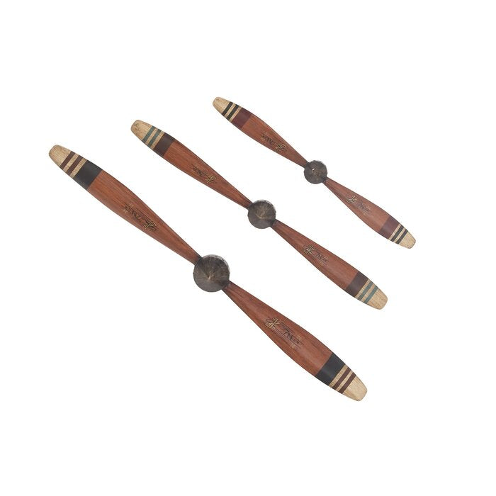 3 Piece Plane Propellers Wall Décor Set