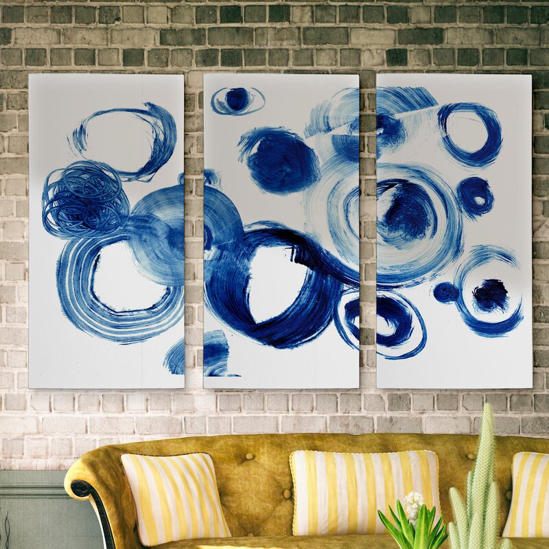 40" H x 60" W x 1.5" D 3 Piece Print on Canvas