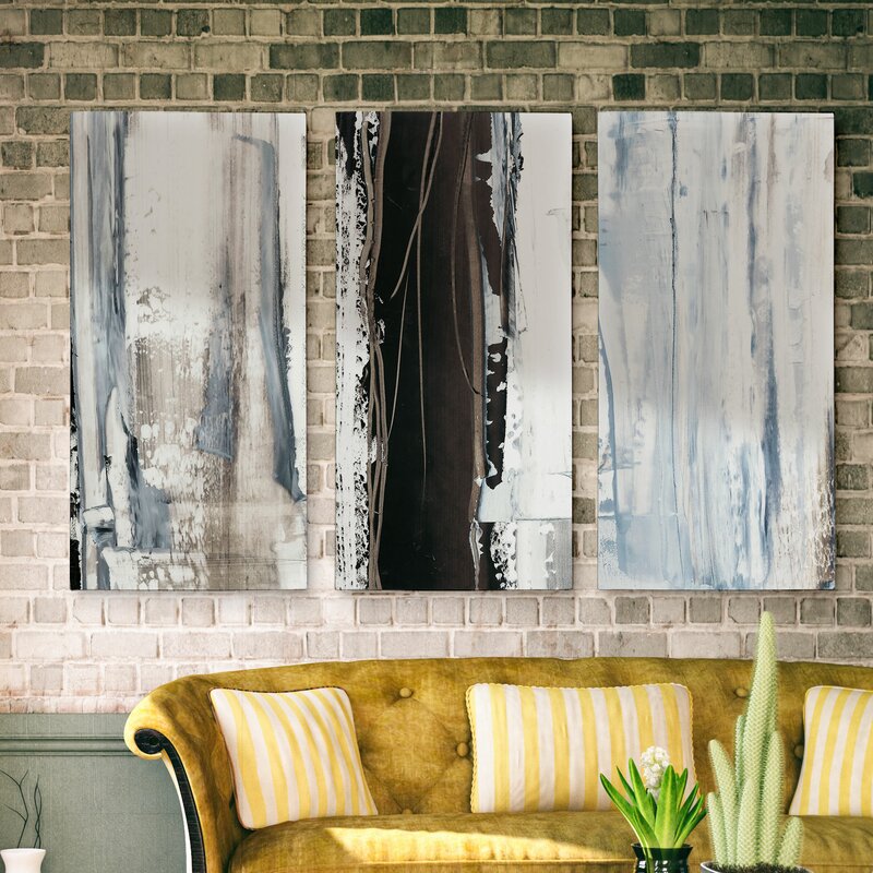 24" H x 36" W x 1.5" D 3 Piece Print on Canvas VB358