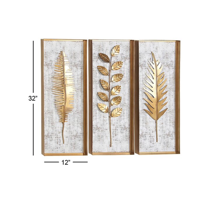 3 Piece Rectangular Metal Wall Decor Set LX4353