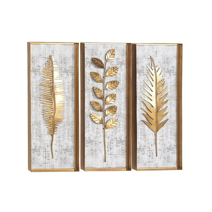 3 Piece Rectangular Metal Wall Decor Set LX4353