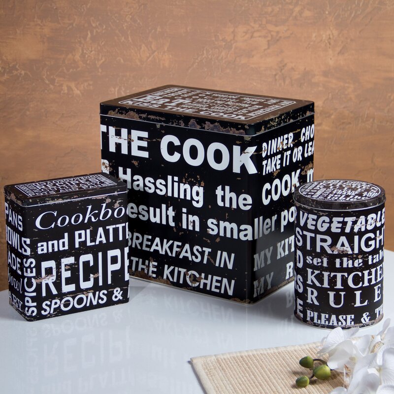 3 Piece  Subway Sign Style Tins Set TTR300