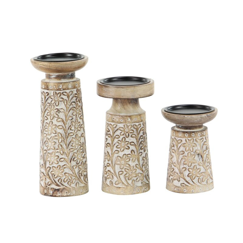 3 Piece Tabletop Candlestick Set KB255