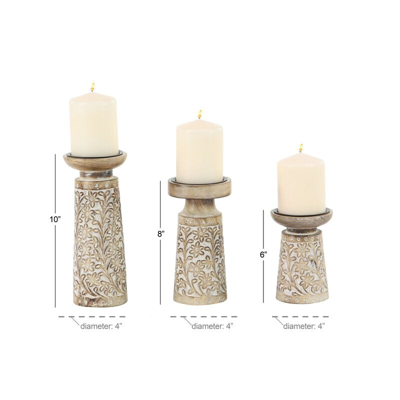 3 Piece Tabletop Candlestick Set KB255