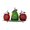 3 Piece Tormarton Fruit Sculpture Set, 10.65'' x 18.4'' x 9.5''