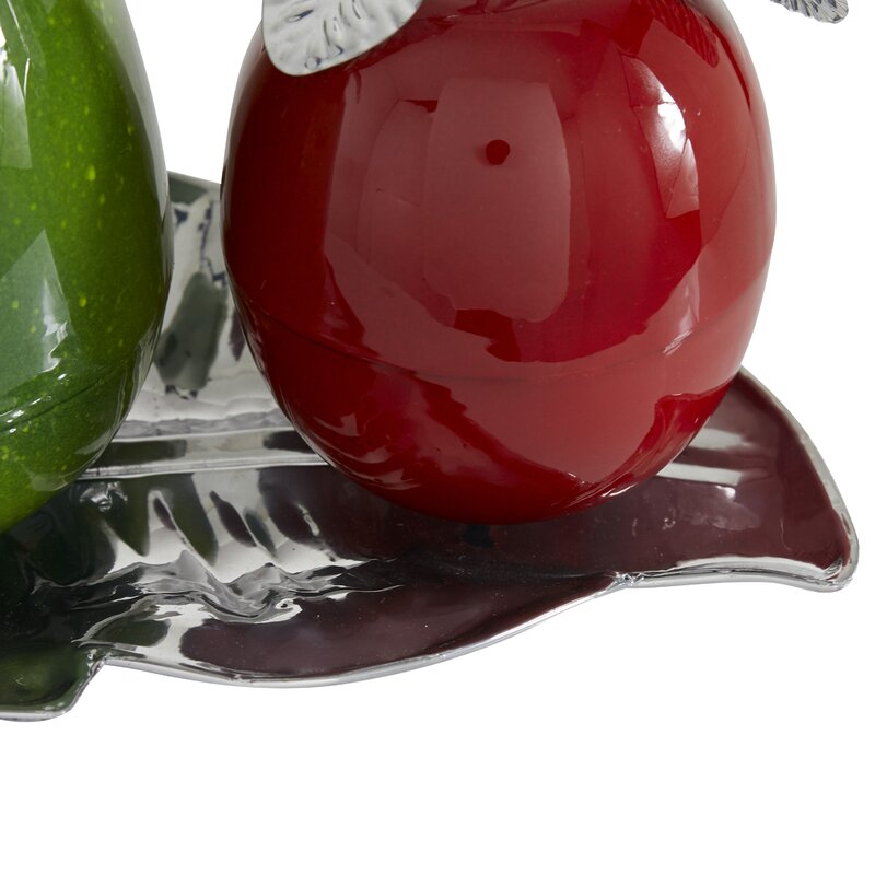 3 Piece Tormarton Fruit Sculpture Set, 10.65'' x 18.4'' x 9.5''