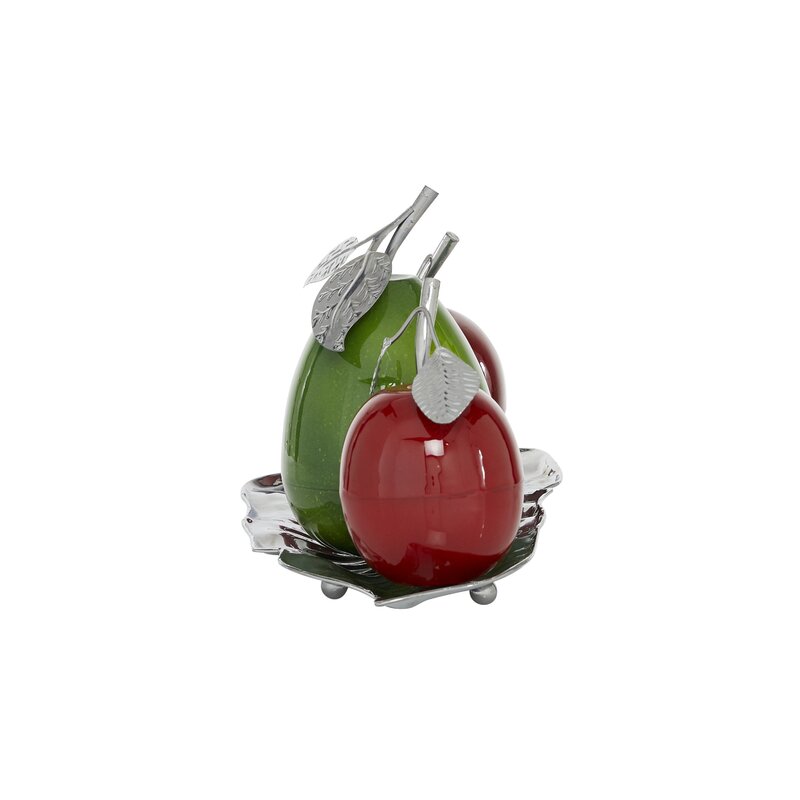 3 Piece Tormarton Fruit Sculpture Set, 10.65'' x 18.4'' x 9.5''