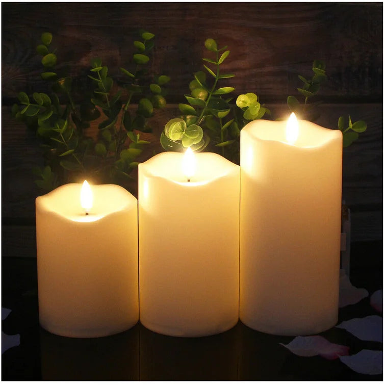 3 Piece Unscented Flameless Candle (Set Of 3)