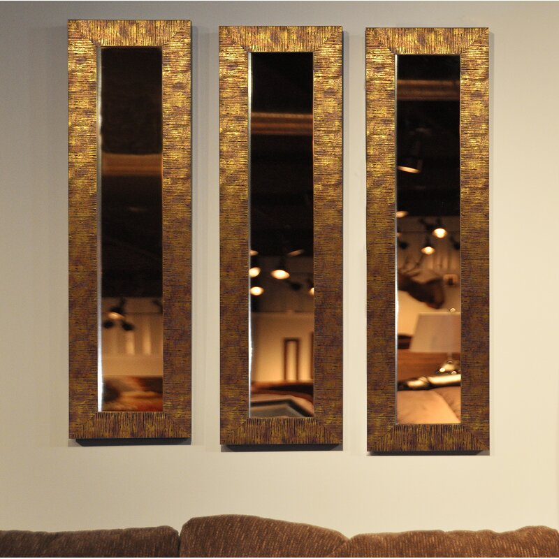 3 Piece Winkfield Panels Modern & Contemporary Mirror Set K7126