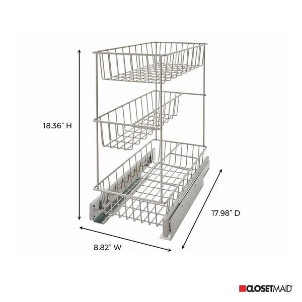 3 Tier Compact Kitchen Cabinet Pull Out Drawer